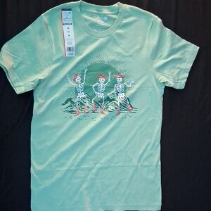 Celebrate It Green Short Sleeve Tee with Skeleton Design